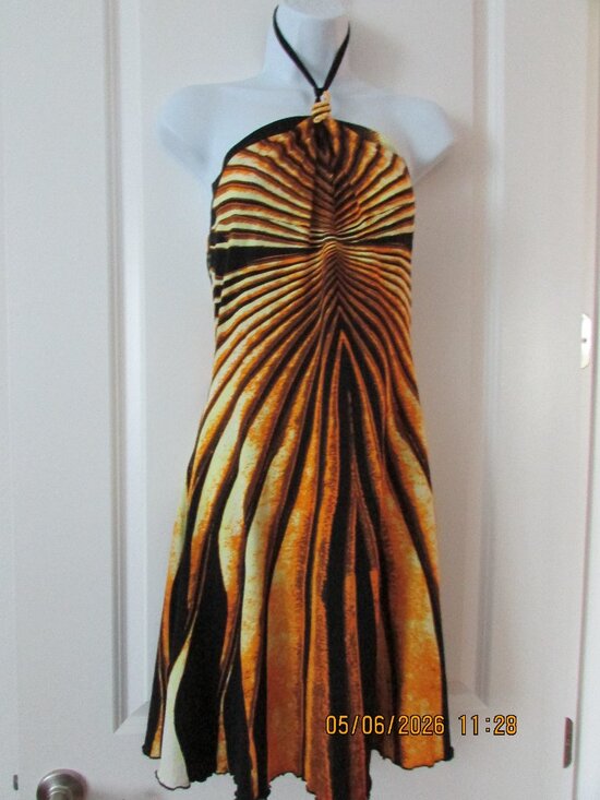 Roberto Cavalli Dresses & Skirts - Vintage NWT 2006 Roberto Cavalli Ray of Gold Sun Mini Halter Dress XL